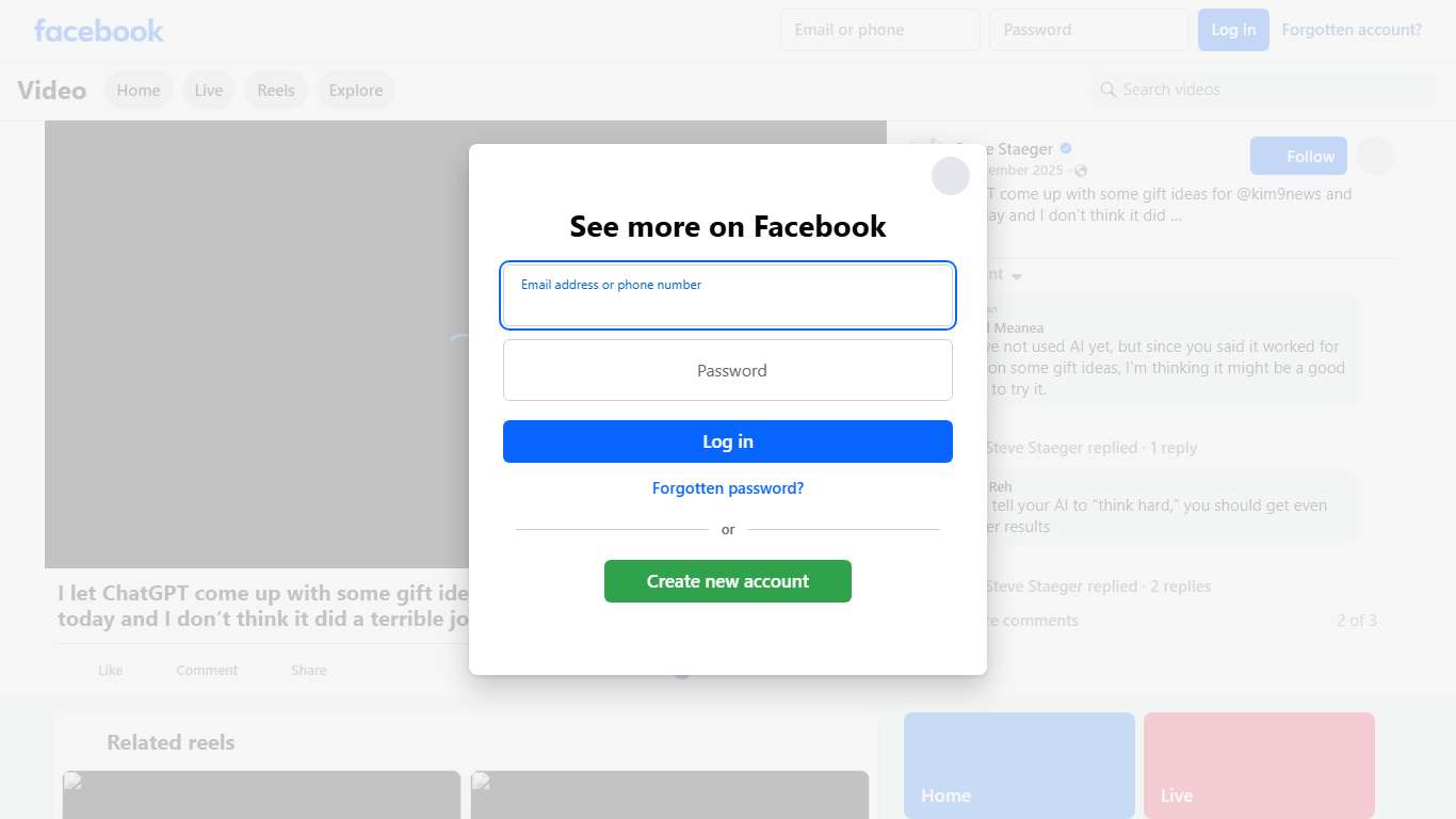 I let ChatGPT come up with some gift ideas for @kim9news and @plipof today and I don’t think it did a terrible job. How are you using AI to do holiday shopping? #shopping #ai #colorado #denver #denvernews #consumer #tvnews #holidayshopping Steve Staeger Facebook